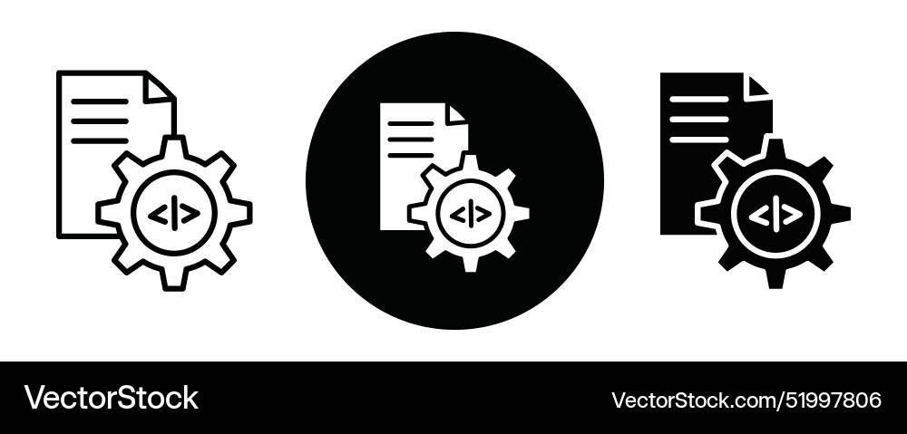 Compile outline icon collection or set Compile outline icon collection or set vector image