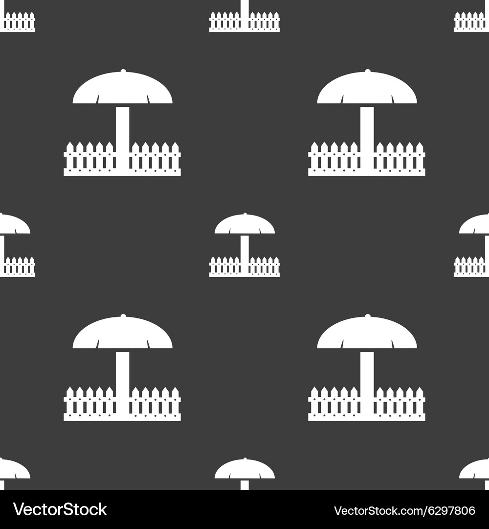 Sandbox icon sign seamless pattern on a gray Vector Image