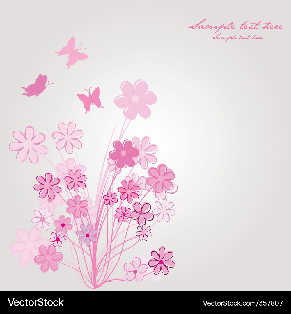 Floral Spring Composition Vector Image