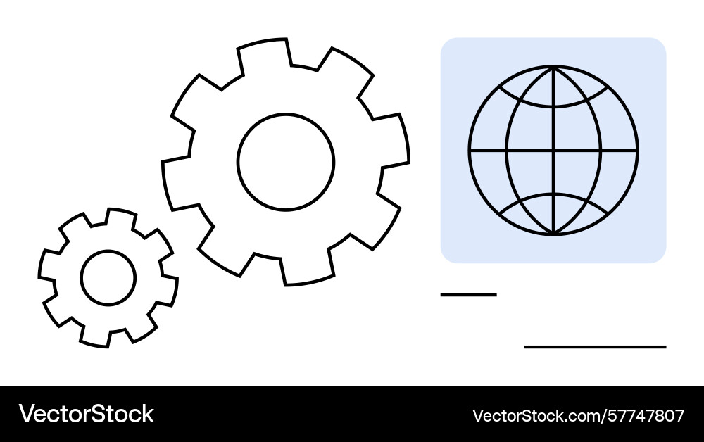 Global collaboration and process optimization Global collaboration and process optimization vector image
