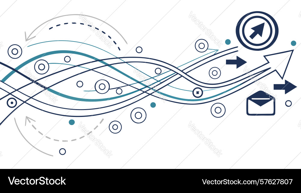Global communication network flow information vector image