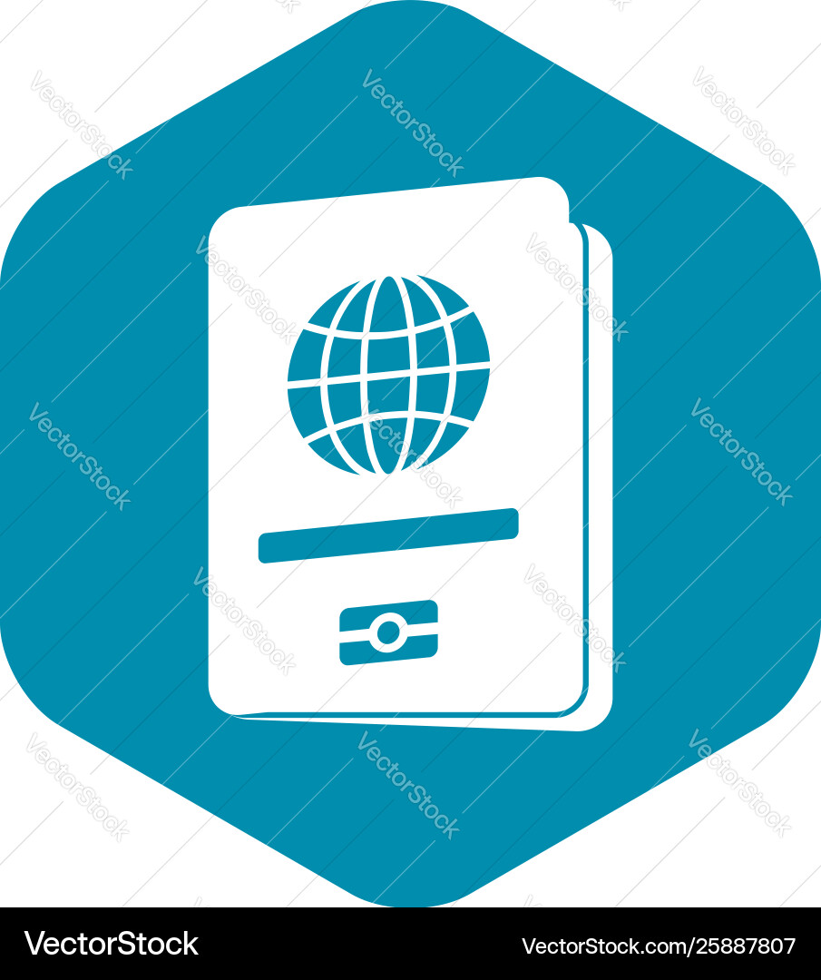 Passport icon in simple style Passport icon in simple style Vector Image