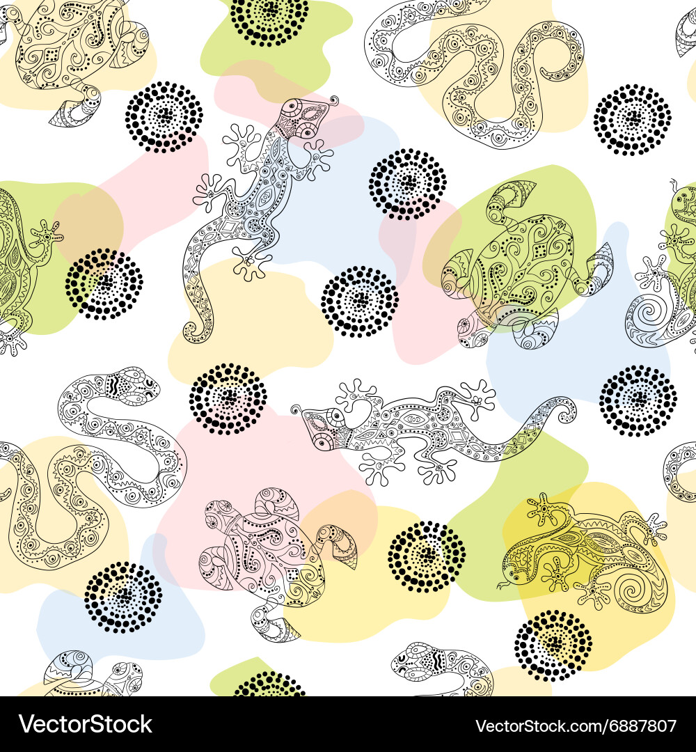 Seamless pattern with aboriginal design vector image