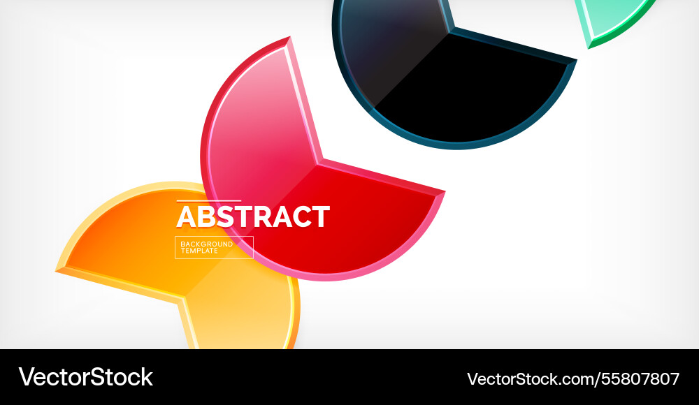 Trendy round shapes with triangular angle design Trendy round shapes with triangular angle design vector image