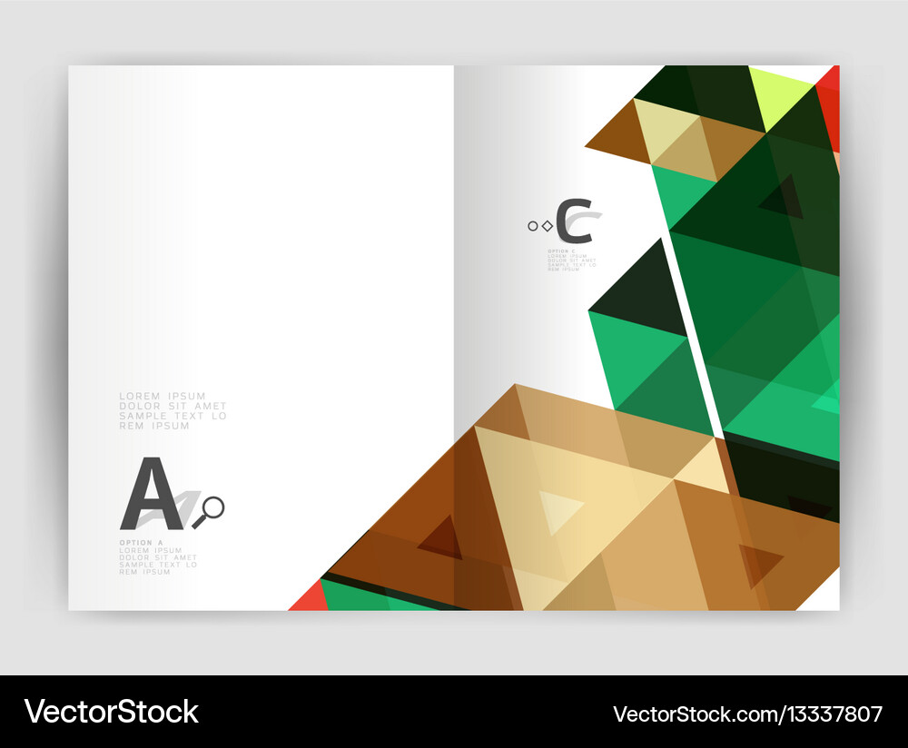 Triangle print template Vector Image