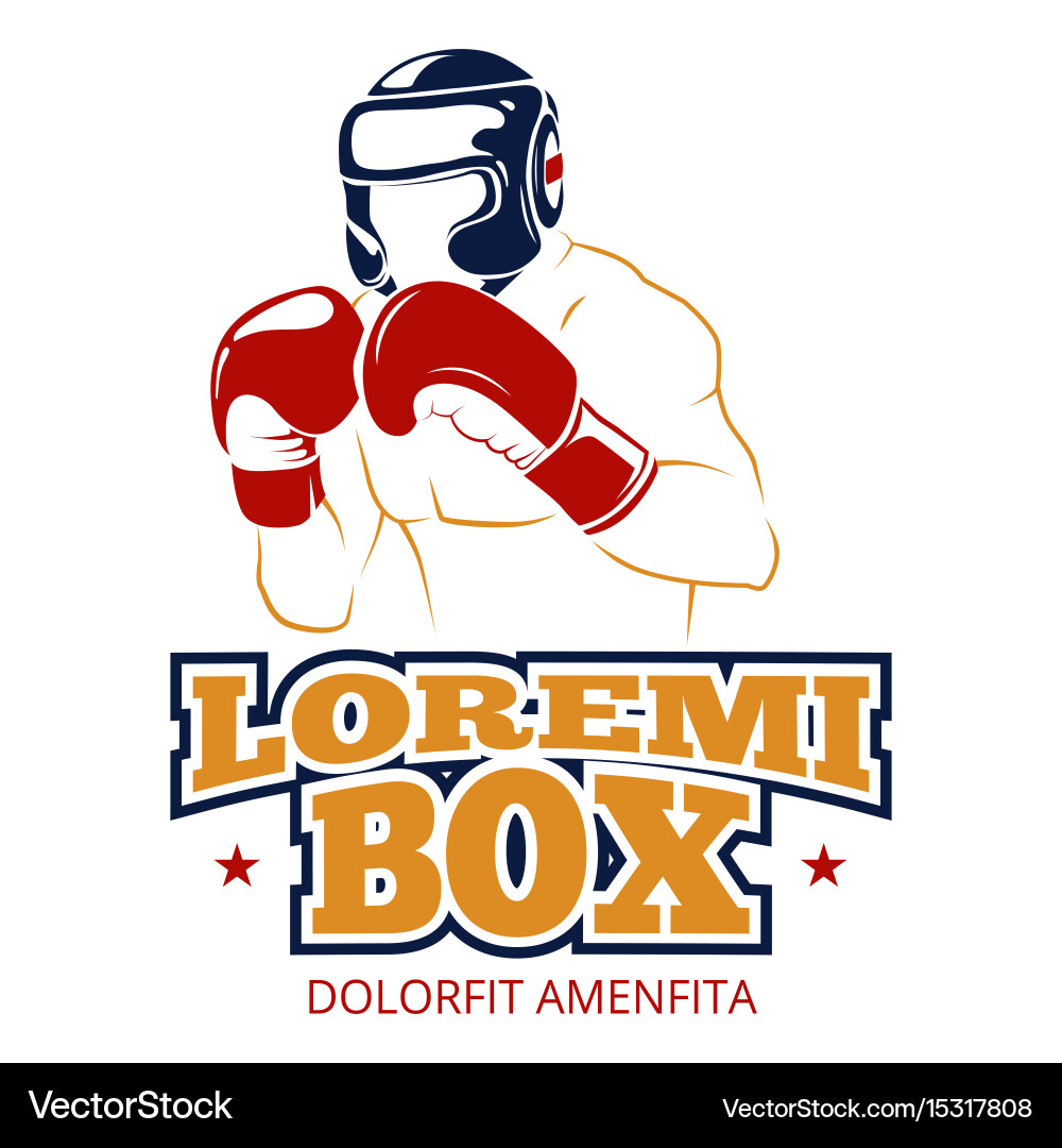 Boxing Athlete Poster Vector Image