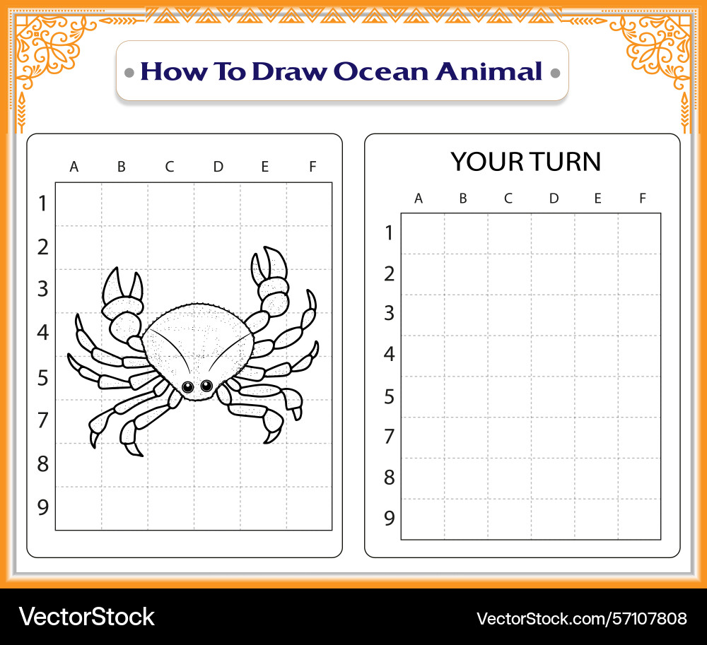 Drawing tutorial learn how to draw an ocean Vector Image