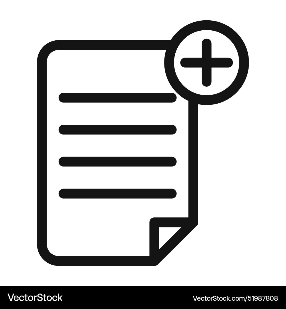 New document icon perfect for file creation vector image