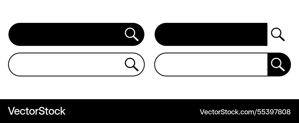 Search bar user interface design vector image