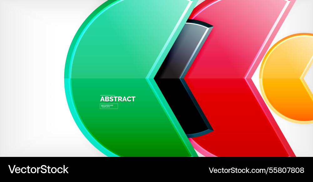 Trendy round shapes with triangular angle design Trendy round shapes with triangular angle design vector image