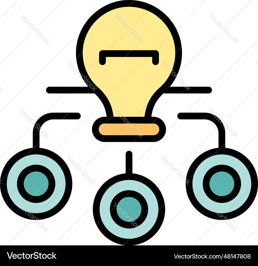 Workflow idea icon flat Workflow idea icon flat vector image