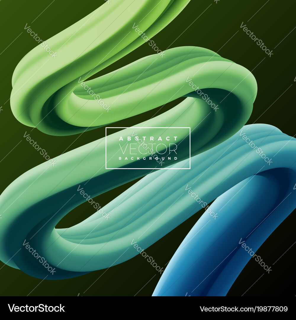 Abstract 3d colorful curve line background Vector Image