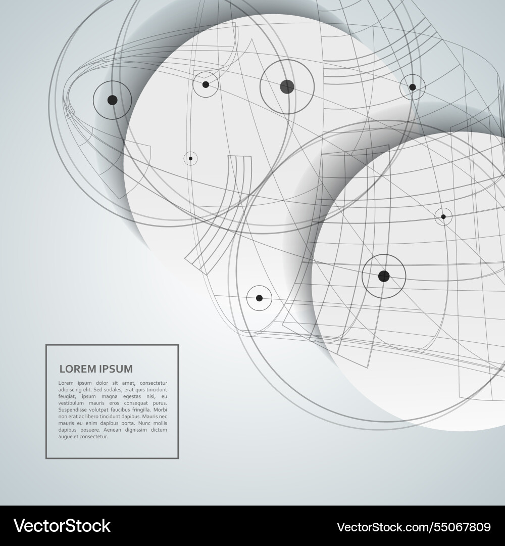 Abstract circle design template dots and lines Abstract circle design template dots and lines vector image