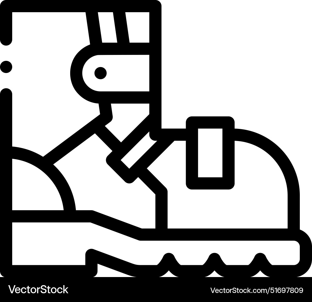 Boots icon thin linear style design isolated Boots icon thin linear style design isolated vector image