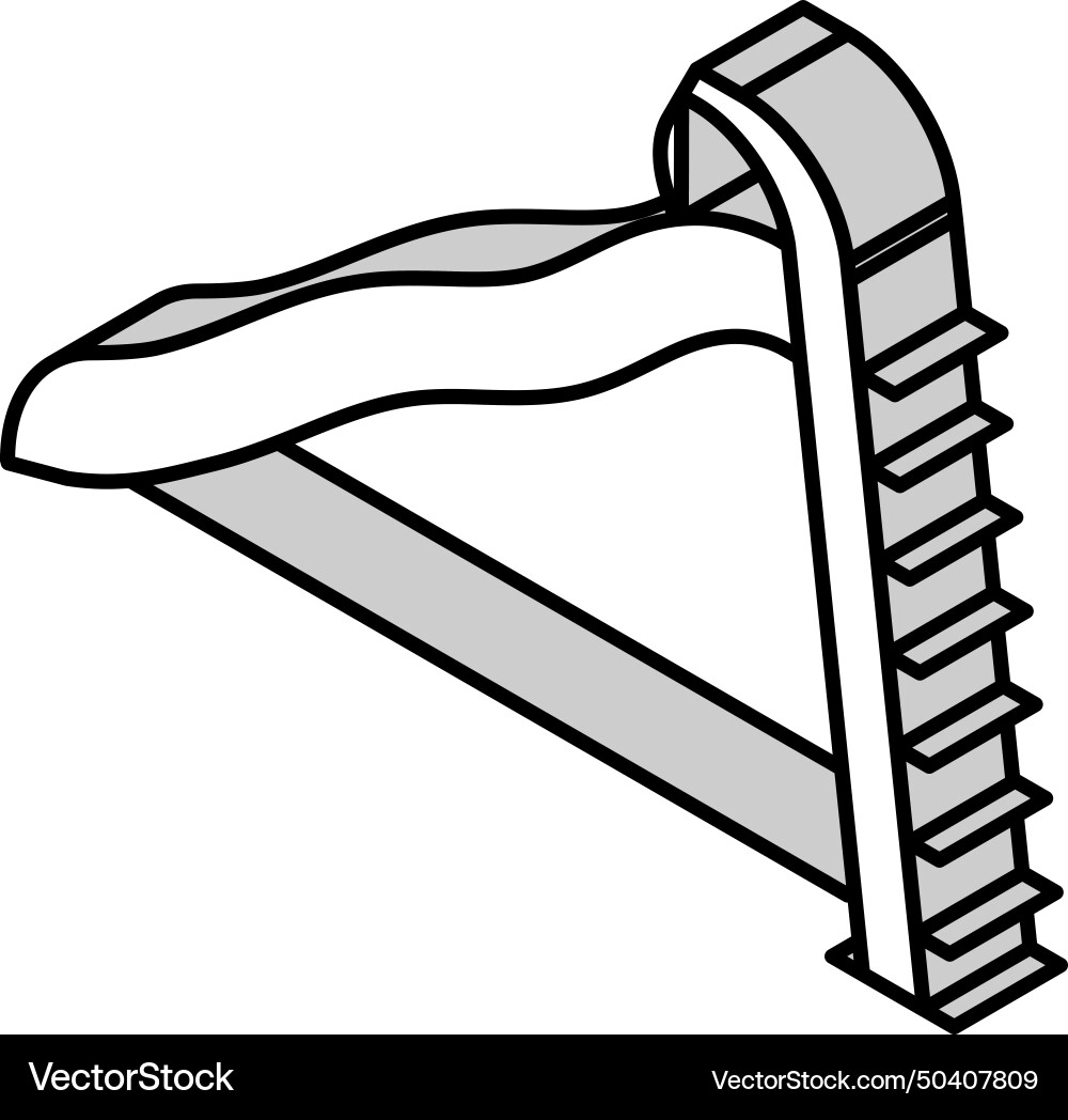 Free standing slide park kid play isometric icon Free standing slide park kid play isometric icon vector image