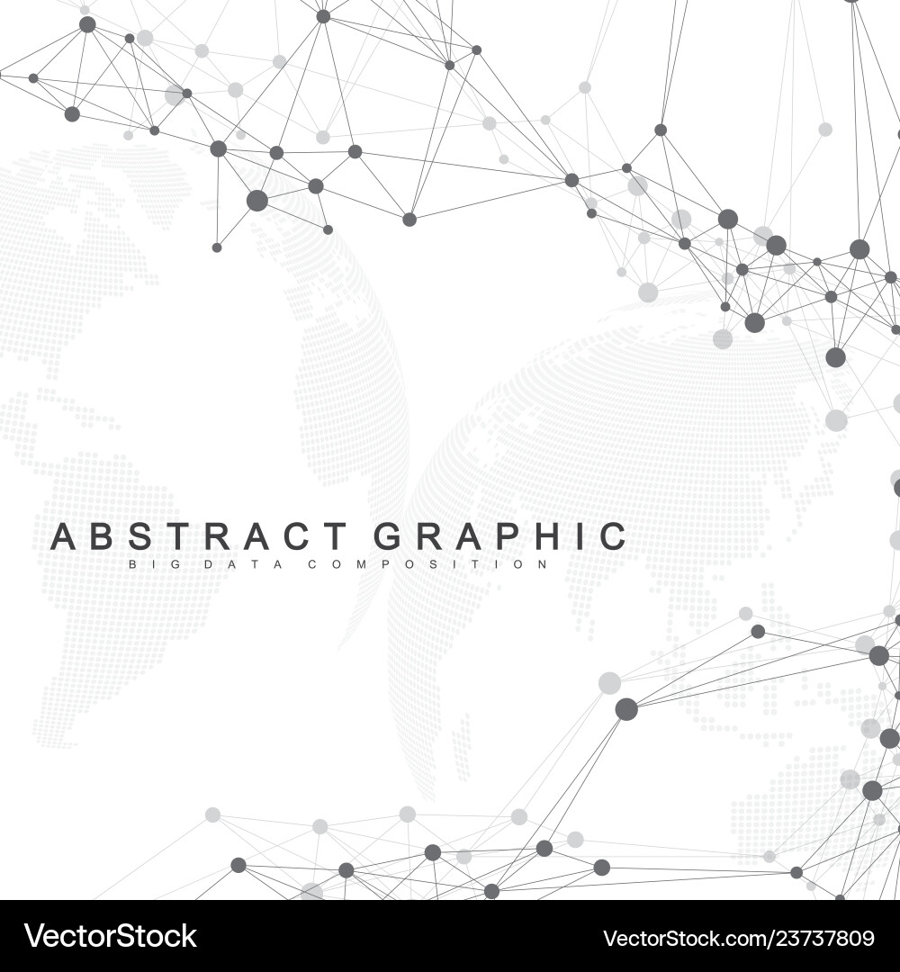 Geometric abstract background with connected line Geometric abstract background with connected line vector image