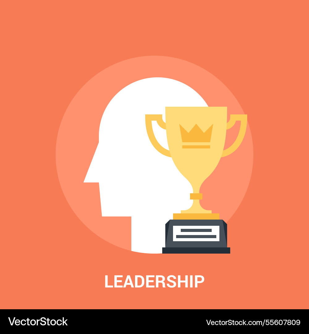Leadership Flat Icon Design Konzept Leadership Flat Icon Design Konzept vektorbild