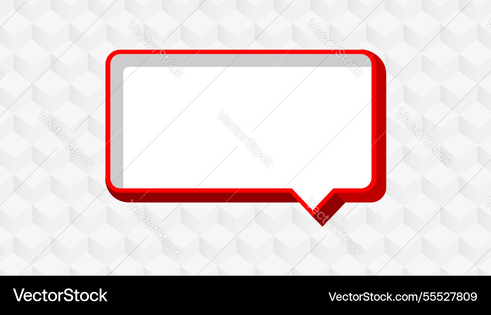 Red dialog frame for copy space speech bubble Red dialog frame for copy space speech bubble vector image