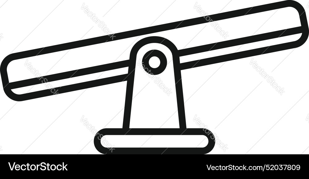 Seesaw balancing equipment representing recreation Seesaw balancing equipment representing recreation vector image