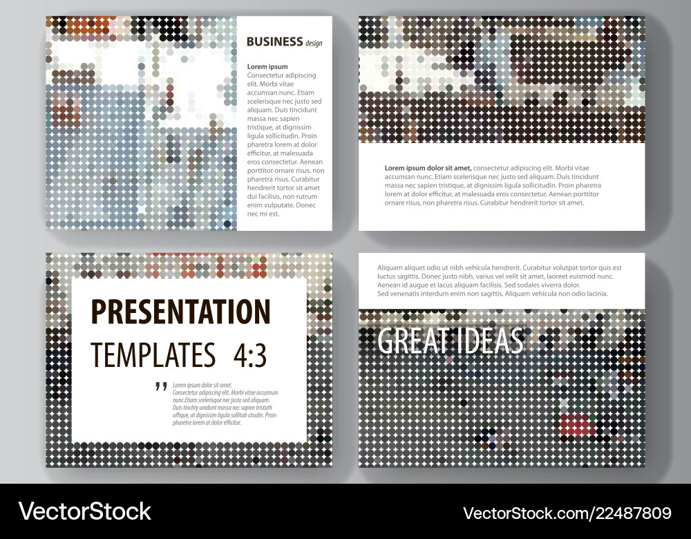 Set of business templates for presentation slides vector image