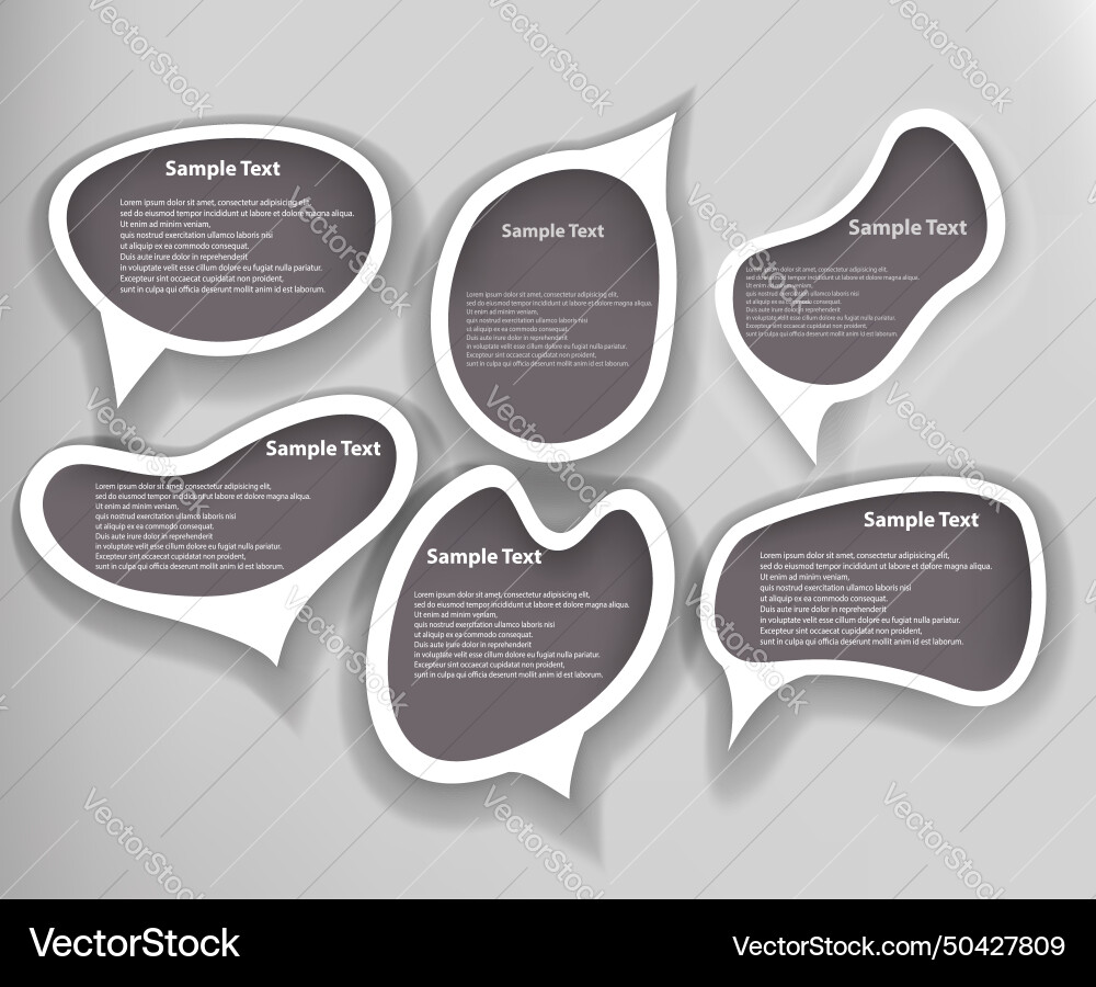 Speech bubbles set design element Speech bubbles set design element vector image