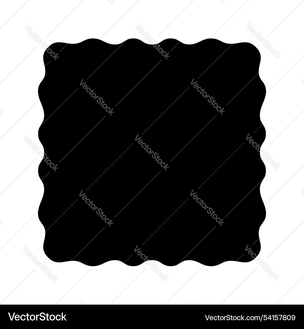 Square shape with wiggly edges rectangular Square shape with wiggly edges rectangular vector image