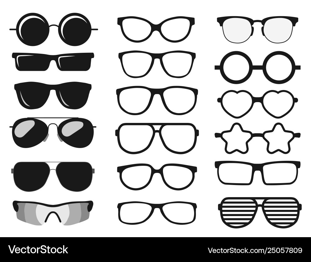 Stylish Sunglasses Collection vector image