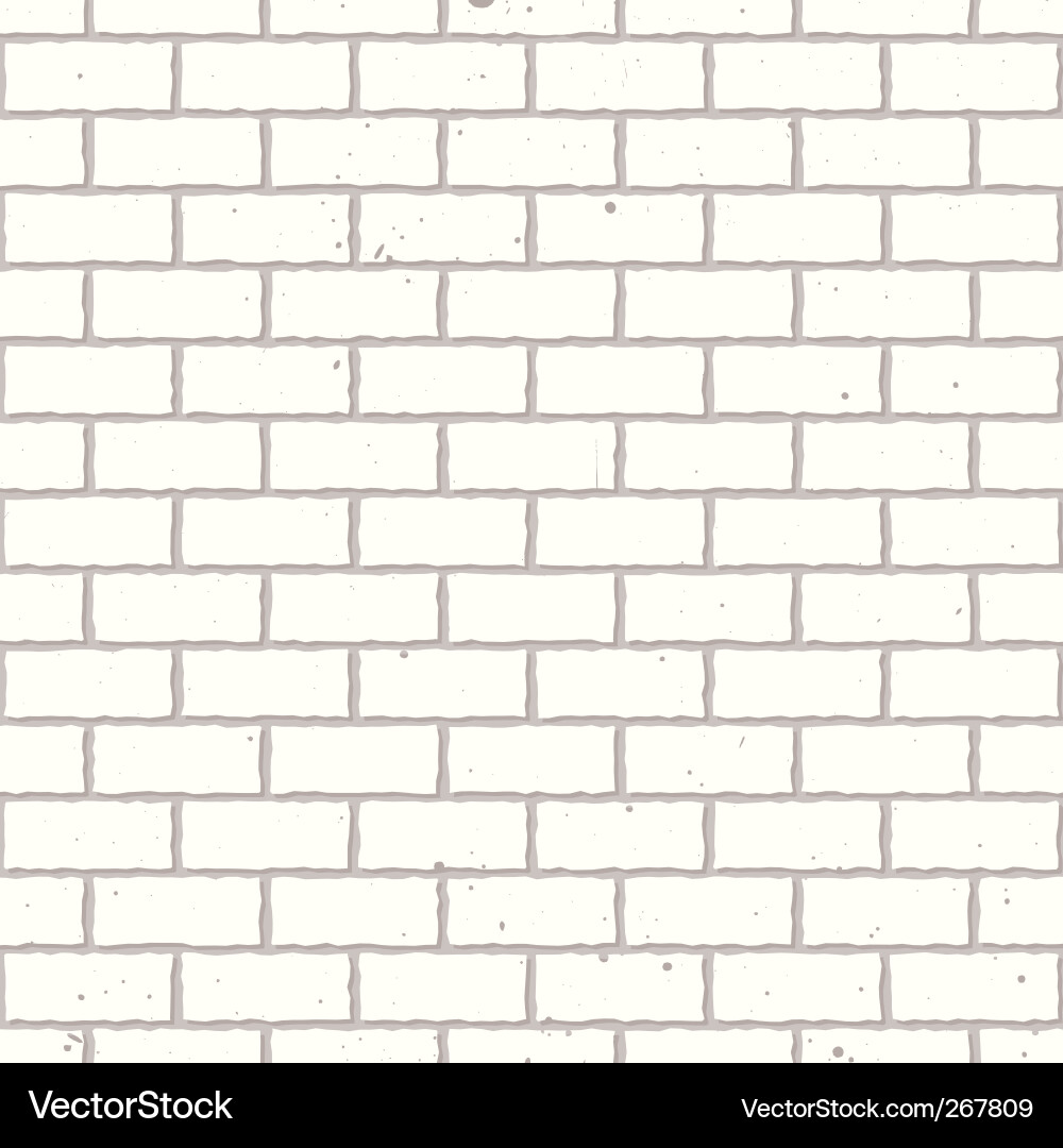 White seamless brick wall Royalty Free Vector Image
