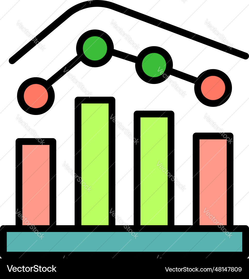 Workflow graph icon flat Workflow graph icon flat vector image