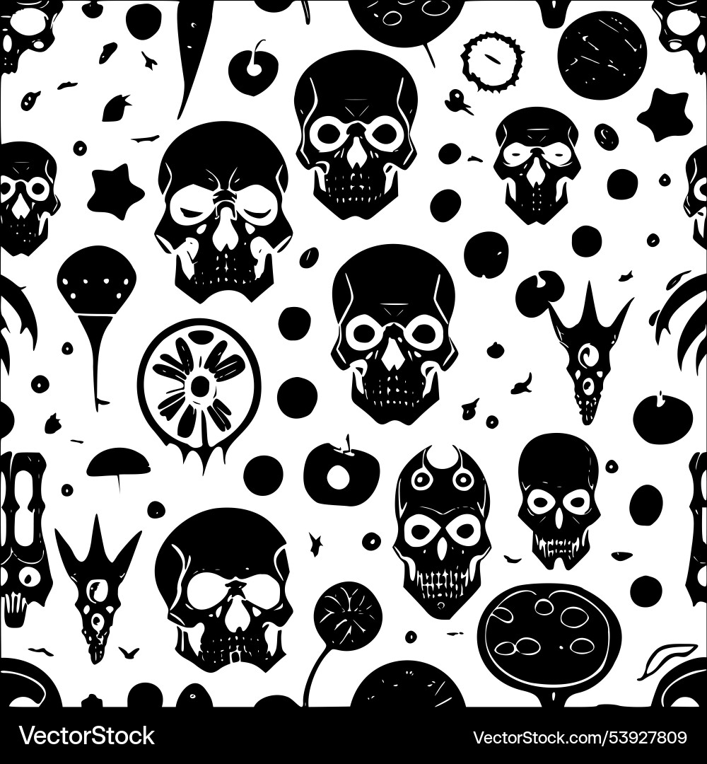 Zombie abstract pattern seamless Vector Image