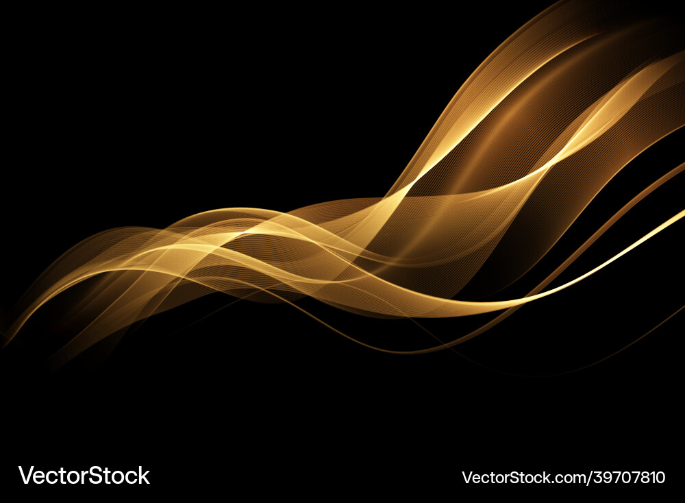 Abstract Gold Lighting Background Vector Image