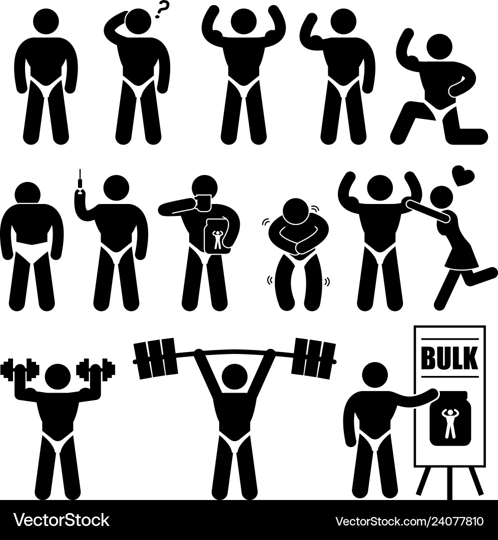 Bodybuilder Muskelmann Training Bodybuilder Muskelmann Training vektorbild