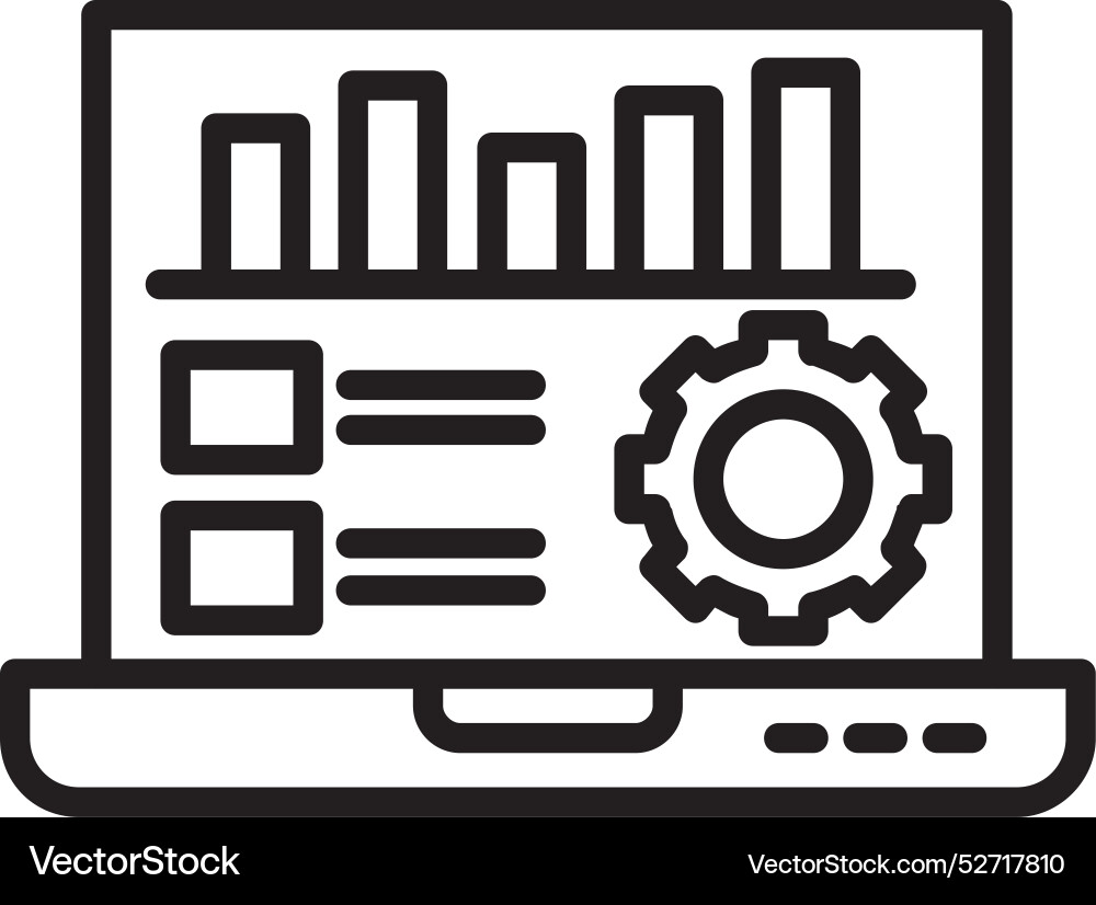 Data driven line icon design Vector Image