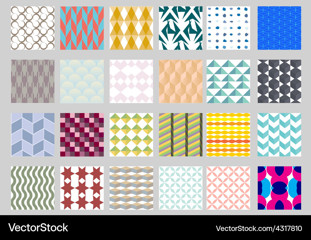 Set of simple geometric pattern Vector Image