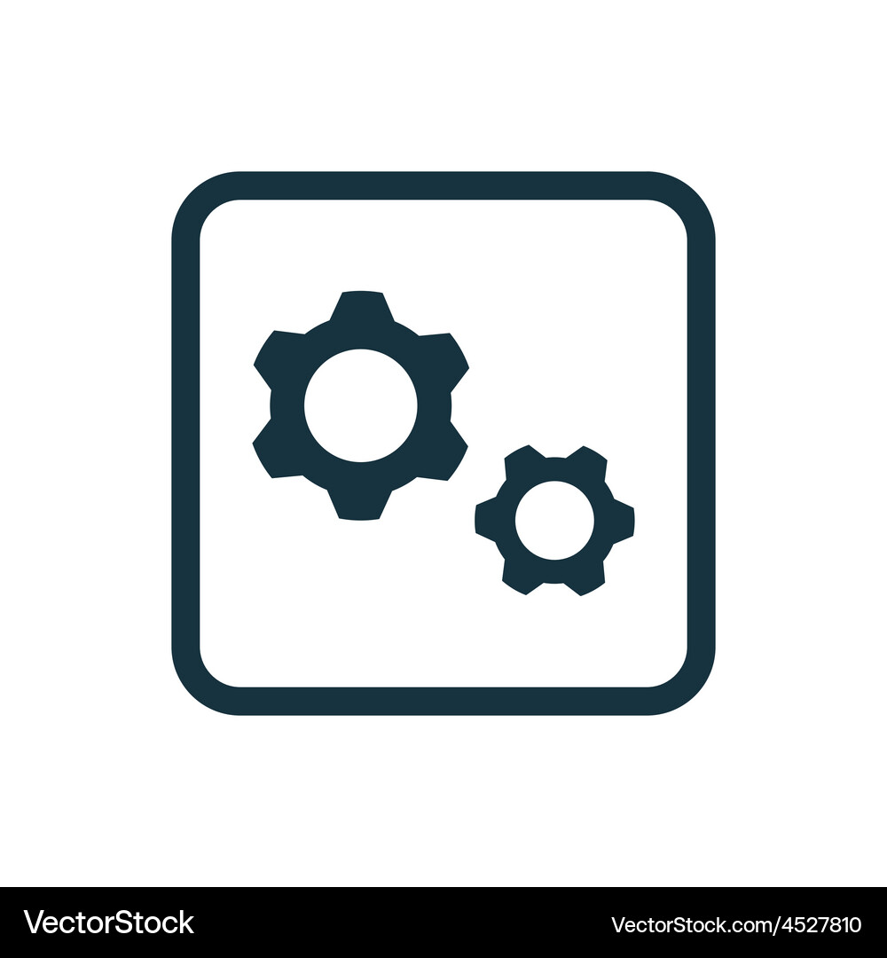 Settings icon rounded squares button Vector Image