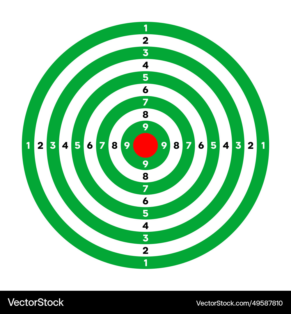 Shooting range paper target with divisions marks Shooting range paper target with divisions marks Vector Image