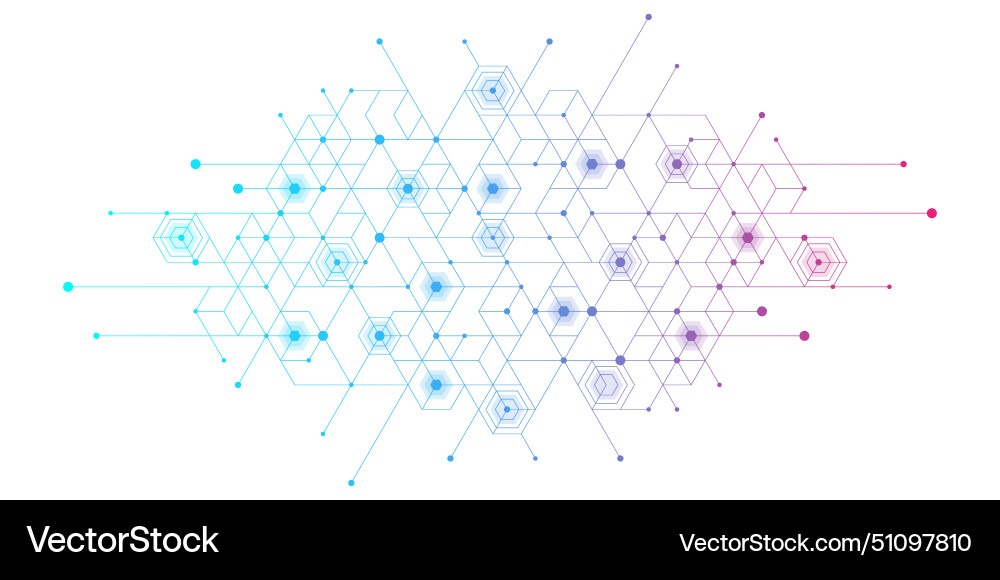 Technology abstract lines and dots connect Technology abstract lines and dots connect vector image