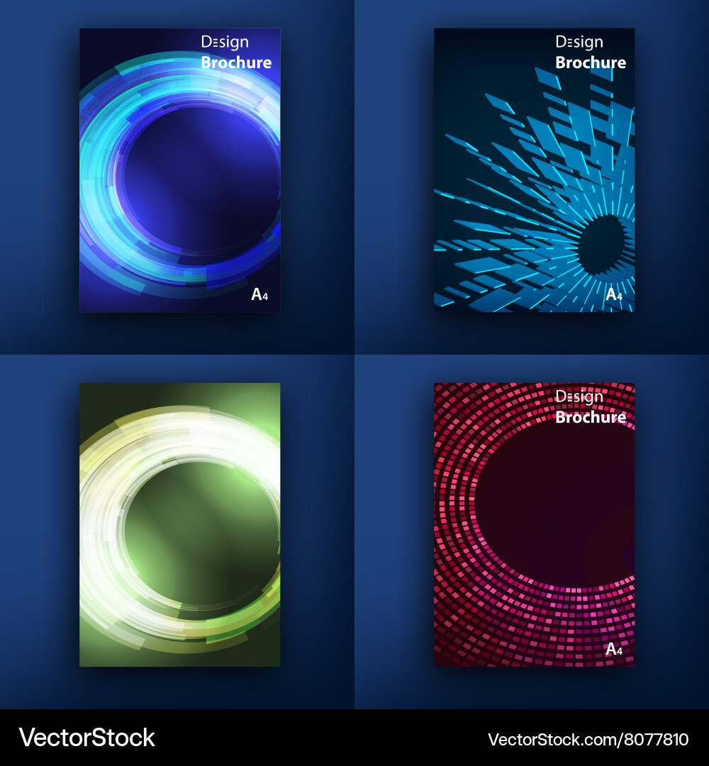 Templates design set of web mail brochures mobile vector image