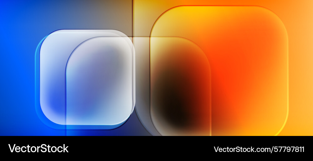 Abstract composition featuring rounded squares Vector Image