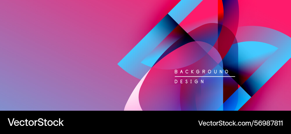 Abstract vibrant design overlapping shapes create Vector Image