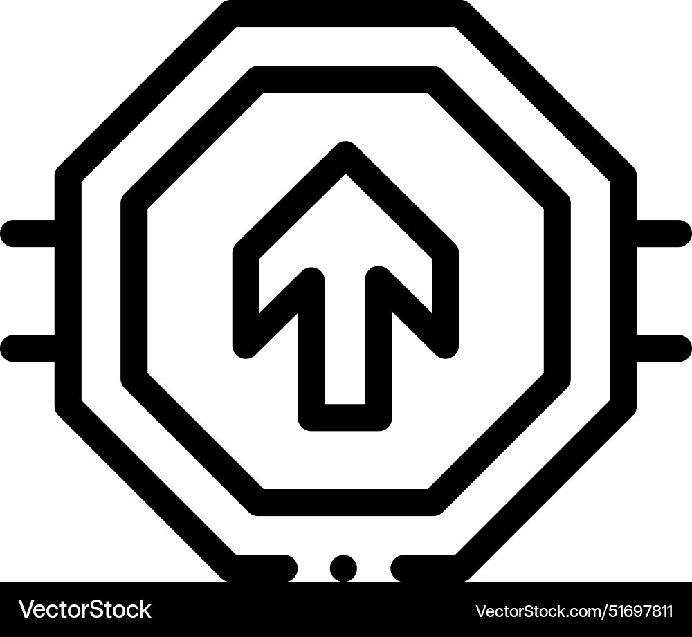 Border icon thin linear style design isolated Border icon thin linear style design isolated vector image