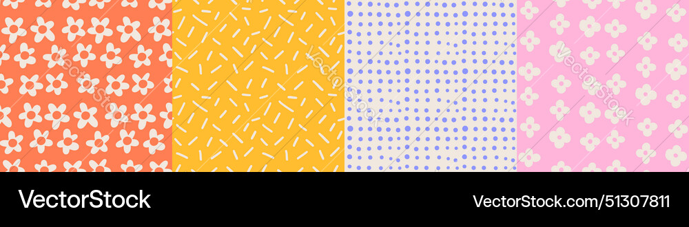 Cute kiddy set of seamless pattern with primitive Cute kiddy set of seamless pattern with primitive Vector Image
