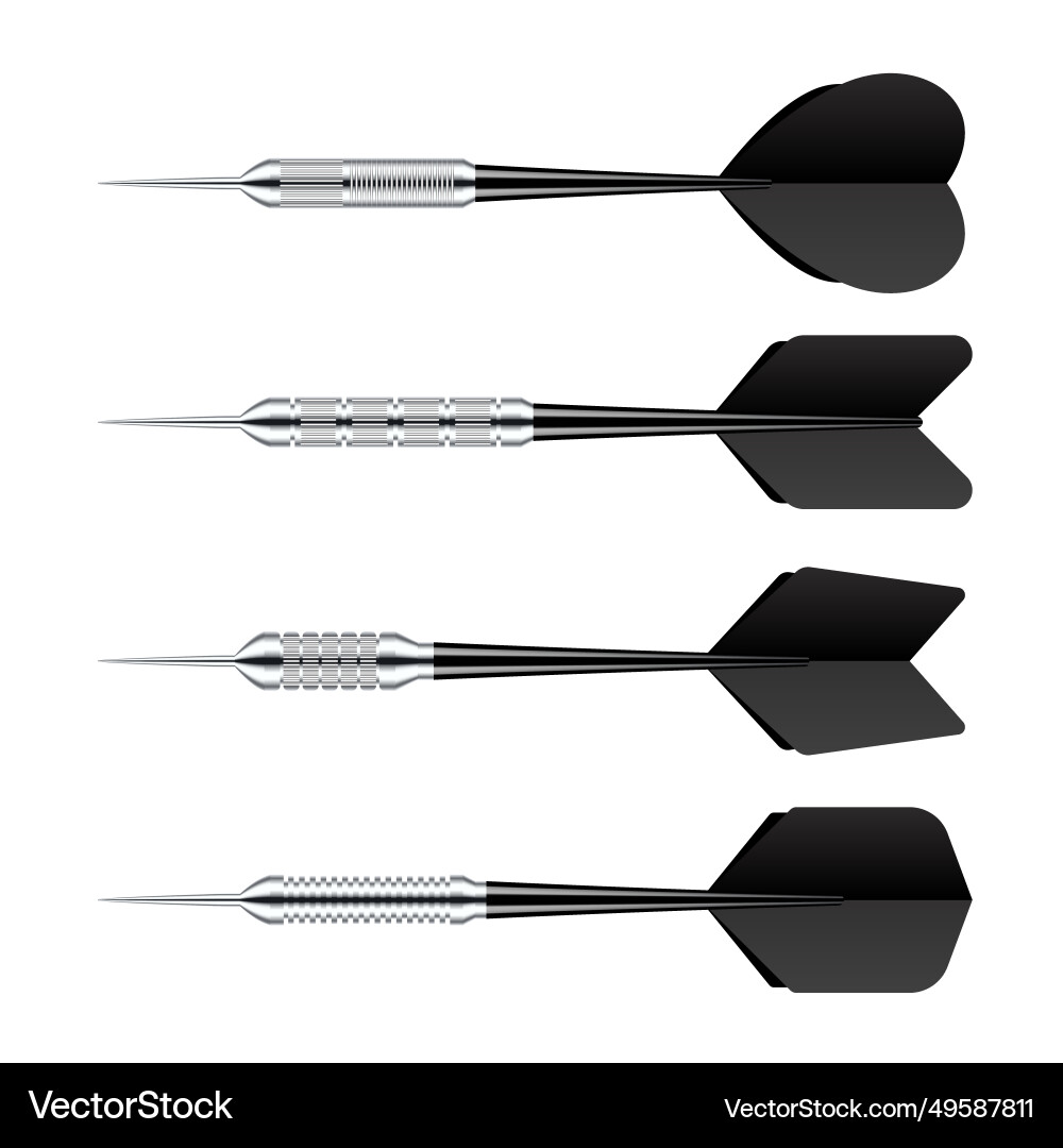 Dart Arrows with Metal Tips Vector Image