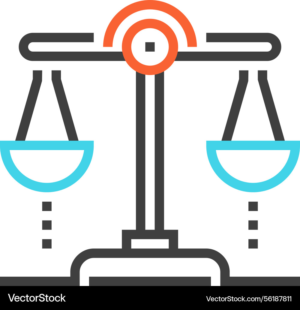 Decision flat line web icon concept Decision flat line web icon concept vector image