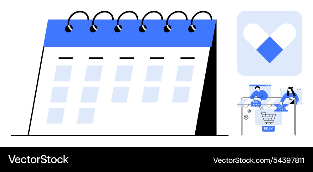 E-commerce planning and scheduling for a smooth Vector Image