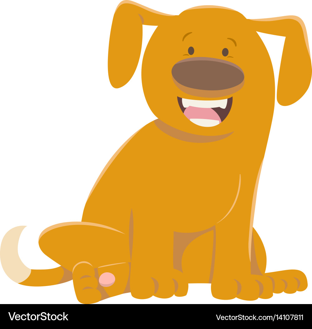 Funny dog cartoon Vector Image