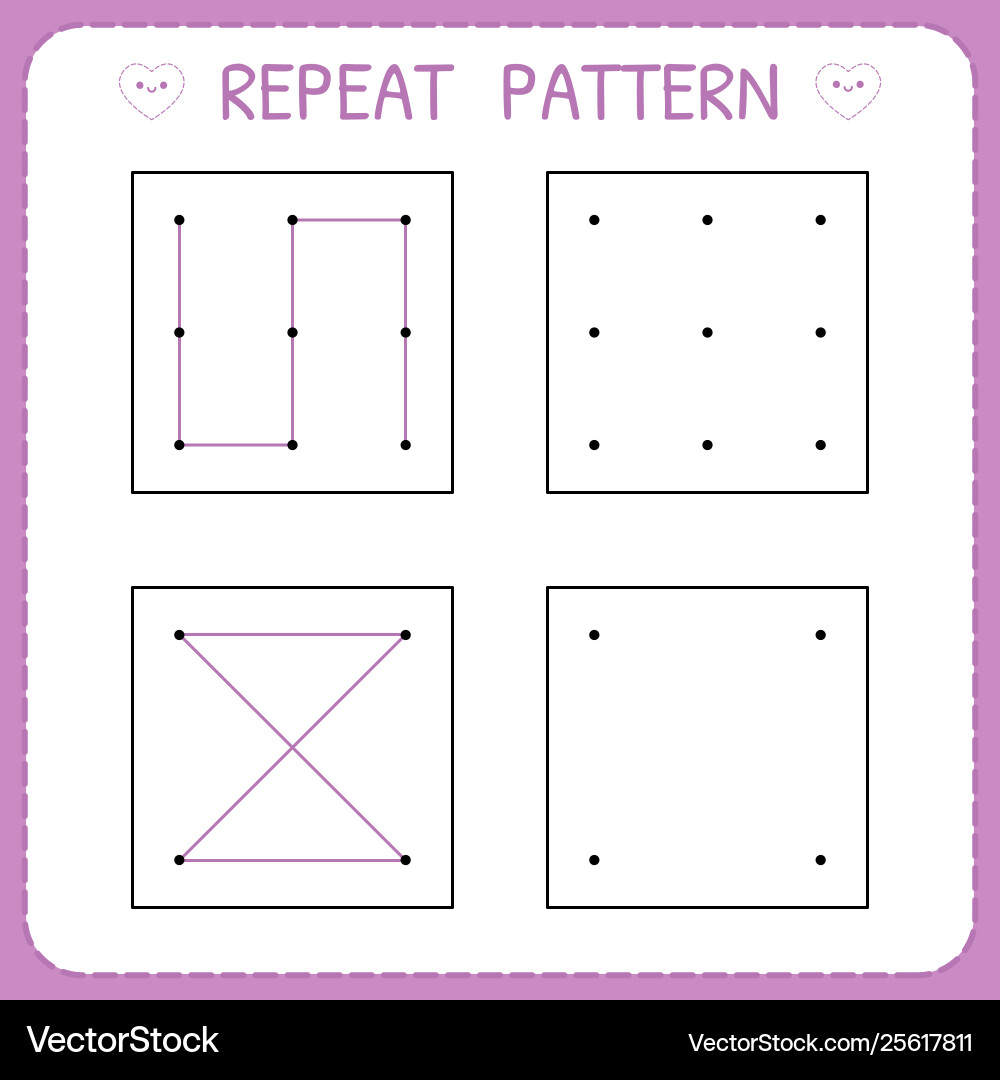 Kindergarten Pattern Recognition Game Vector Image