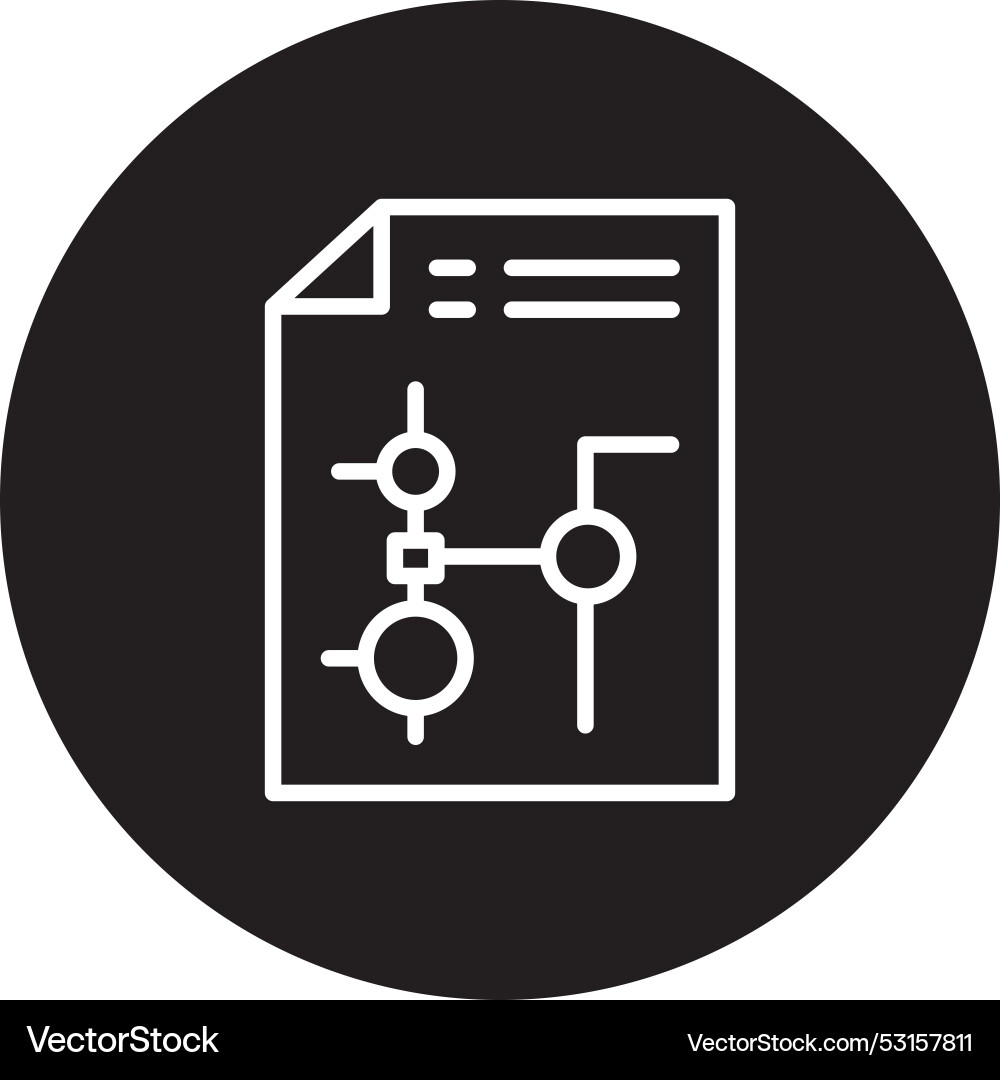 Nodes line inverted icon Vector Image