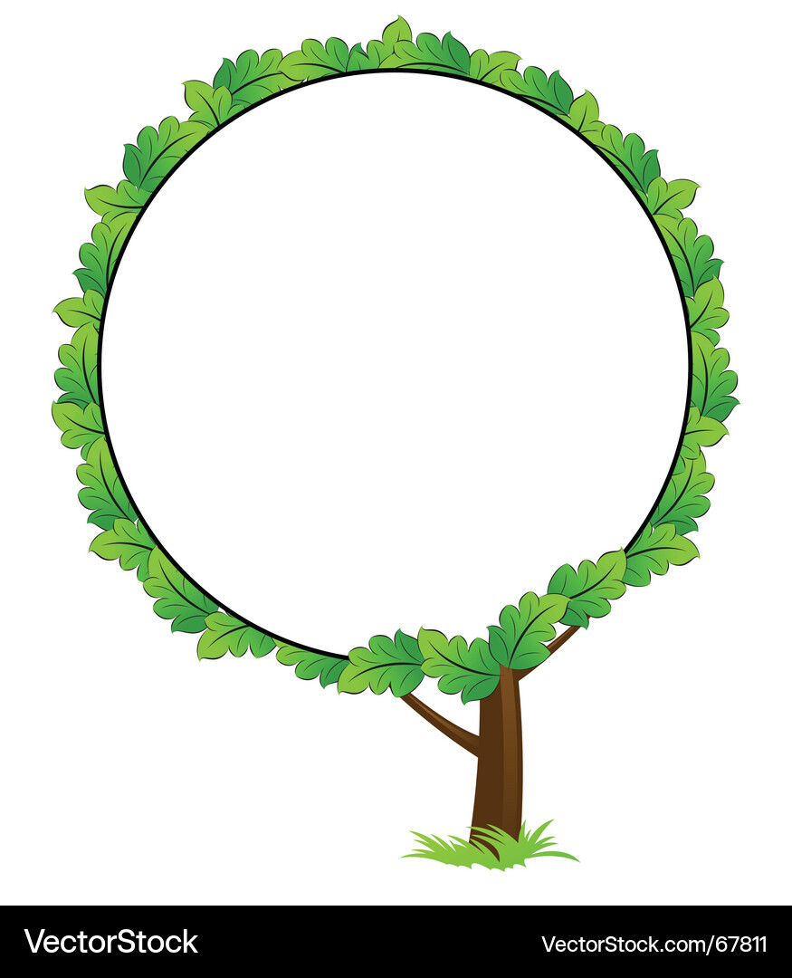 Tree frame icon Vector Image