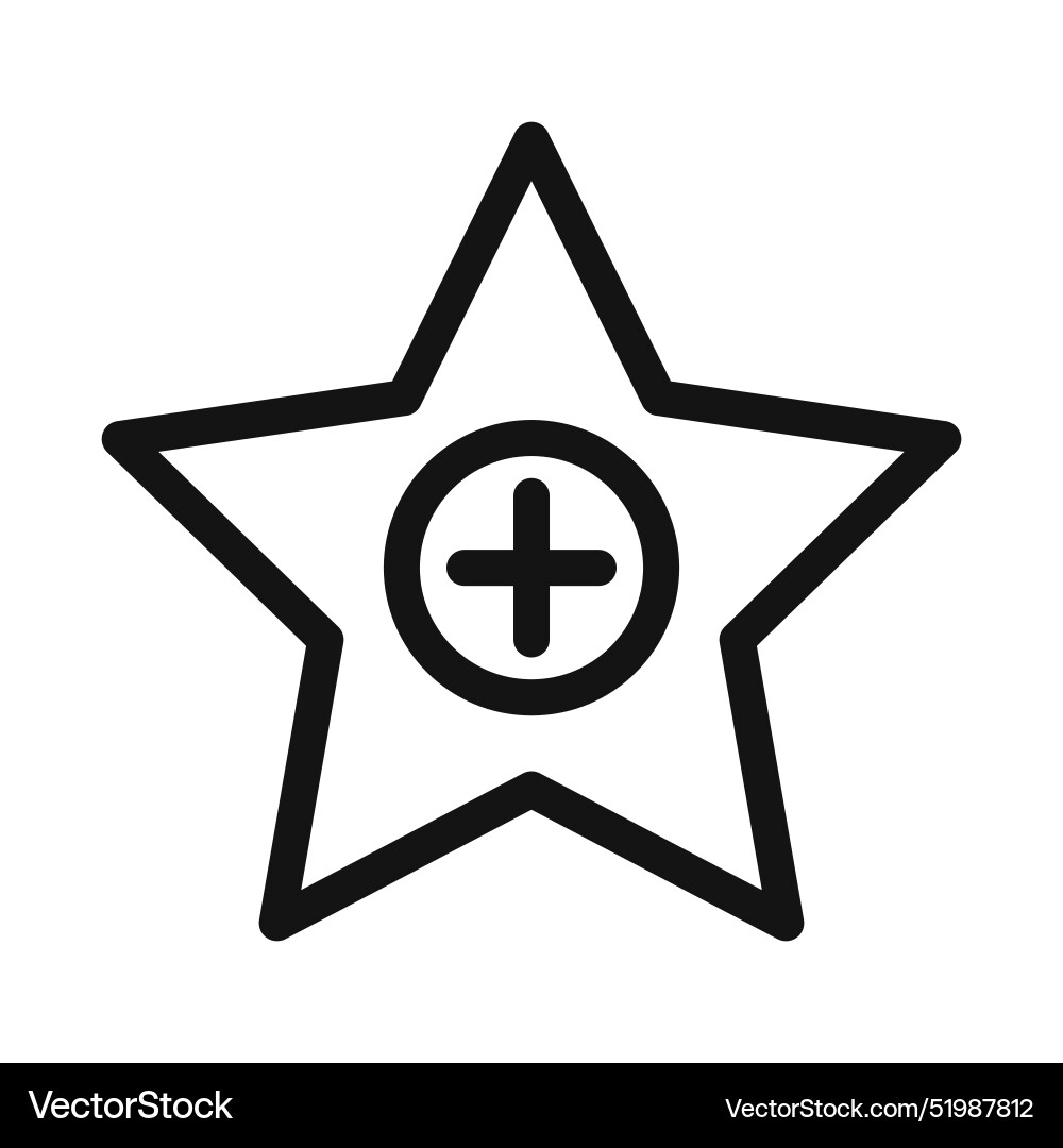 Add to favorite icon mark in filled style Vector Image